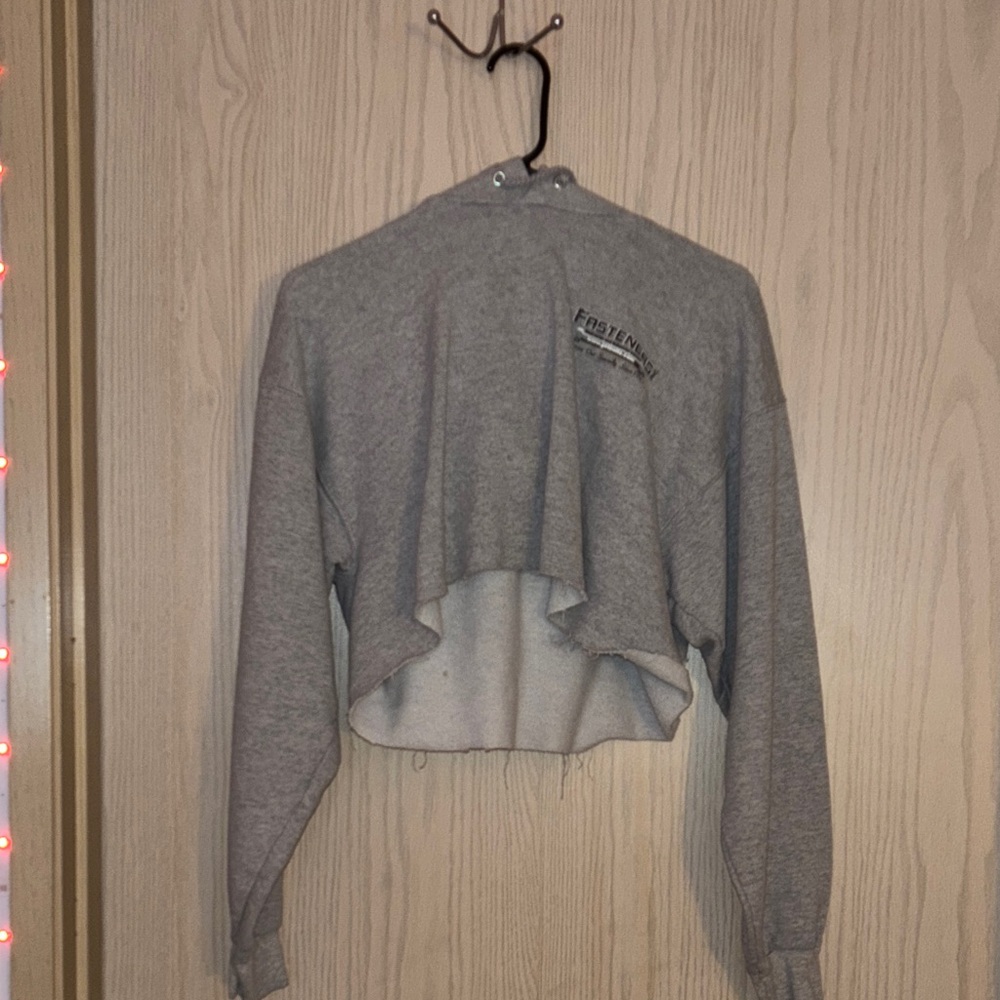 Hanes Custom Fastener's Gray Cropped Hoodie